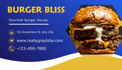 تصميم بطاقة عمل (وجه + ظهر) – مطعم Burger Craft
