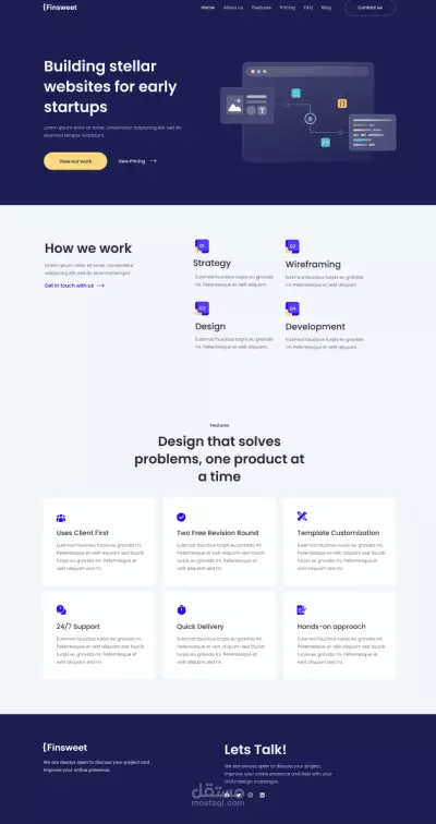 صفحة هبوط (Landing Page) متجاوبة