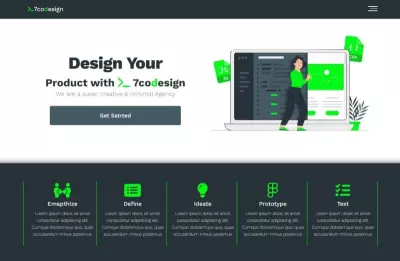 تصميم وتطوير موقع وكالة إبداعية (7codesign)