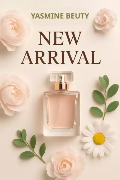 تصميم إعلان عطر نسائي أنيق