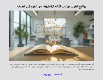إعداد وتصميم برنامج تدريبي تفاعلي باللغة الإنجليزية أو العربية