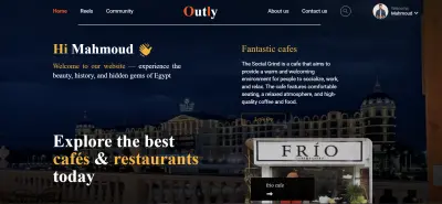 انشاء موقع الكتروني لخدمات الكافيهات باستخدام React.js