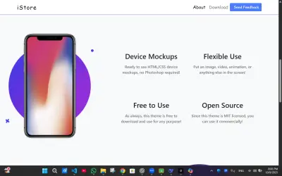 modern, responsive mobile app landing page using React and JavaScript.
