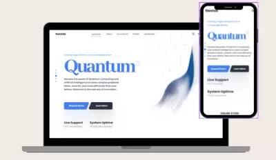 صفحة هبوط لعلامة Neotek التقنية.