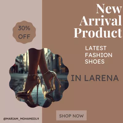 "تصميم بوستات سوشيال ميديا ل Brand shoes "