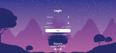 form لانشاء حساب او لتسجيل الدخول