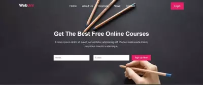 تصميم وتطوير واجهة أمامية لموقع ويب باستخدام HTML و CSS