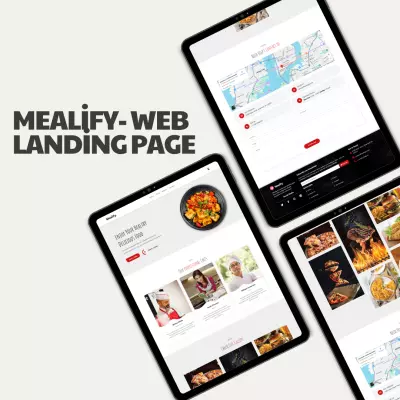 صفحة هبوط متجاوبة واحترافية خاصة بـ Mealify