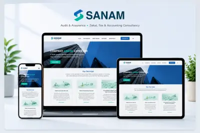 تطوير الموقع الرسمي لشركة سنام للمحاسبة القانونية والاستشارات المهنية | WordPress Custom Development