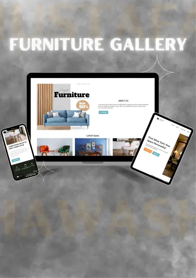 تصميم وتطوير صفحة هبوط عصرية لموقع أثاث (فيديو) Landing Page  For Furniture Gallery