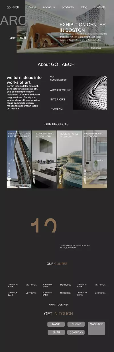 تصميم موقع لمهندس معماري