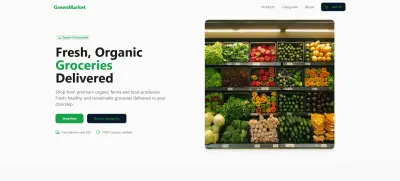GreenMarket – Organic Grocery Landin