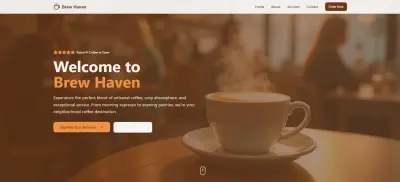 Brew Haven - Modern cafe page