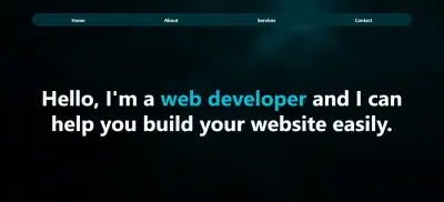 تطوير موقع تعريفي احترافي بتصميم داكن (Dark Theme) وجذاب