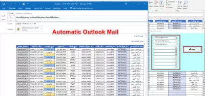 ارسال ايميلات مع الجداول بشكل اوتوماتيكي الي ال Outlook