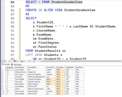 Examination Management System (SQL-Based)