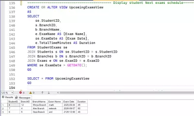Examination Management System (SQL-Based)