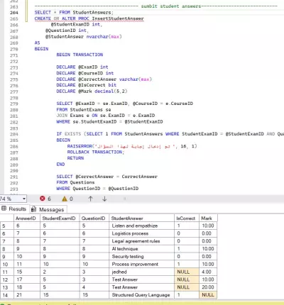 Examination Management System (SQL-Based)