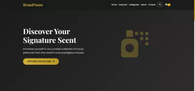 صفحة هبوط لموقع عطور فاخرة