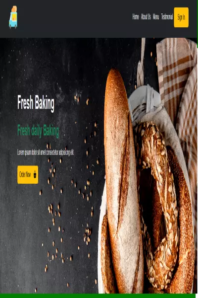 تصميم صفحة هبوط احترافية لمخبز Bakery