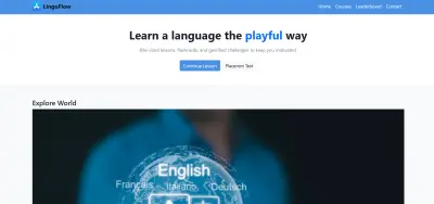 تطبيق لغات بشكل عصري