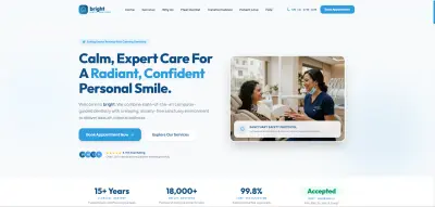 عمل صفحة هبوط كاعلان وعرض خدمات لعيادة اسنان