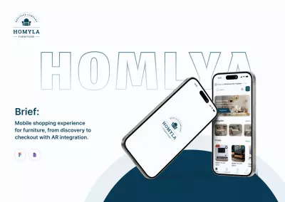 تصميم واجهات تطبيق موبايل لتسوق الأثاث (Furniture E-commerce App (UI/UX Case Study))