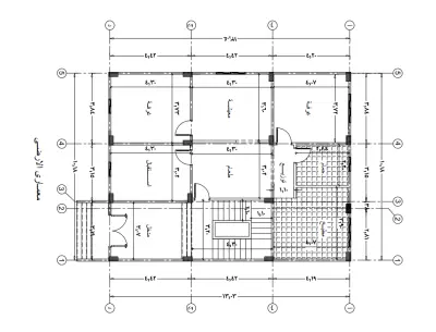 مخطط معمارى لمبنى سكنى