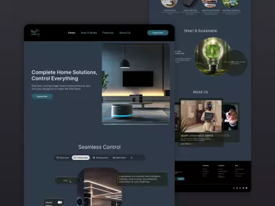 Smarty - تصميم Landing Page لمنتجات المنازل الذكية Smart Home