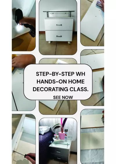 Advertise a hands-on home decorating class.