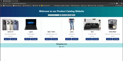 product cataloge web