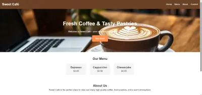 Café Landing Page