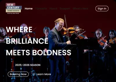 إعادة تصميم واجهة موقع New Century Chamber Orchestra | UI/UX Design