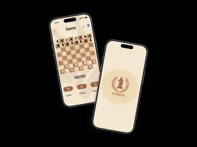 تصميم واجهة تطبيق لعبة شطرنج احترافية (Chess Game UI Design)