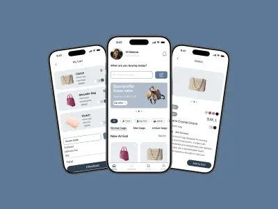تصميم واجهة متجر إلكتروني لبيع الشنط | UI/UX Design (E-commerce Bags Store)