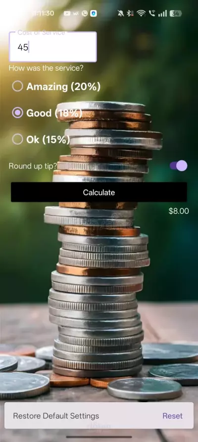 Tip Time Application
