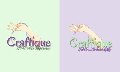 تصميم لوجو لبراند craftique للمشغولات اليدوية