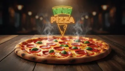 تصميم هوية بصرية جريئة لمطعم ستريت فود (Ninja Pizza)
