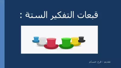 تصميم عرض تقديمي عن القبعات الستة للتفكير