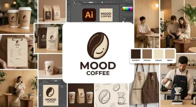 تصميم شعار وهوية بصرية لكافيه مختص - Mood Coffee