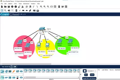 سأقوم بإعداد وتكوين الشبكات باستخدام أدوات مثل Cisco Packet