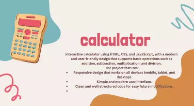 آلة حاسبة تفاعلية باستخدام HTML وCSS وJavaScript، بتصميم أنيق وسهل الاستخدام