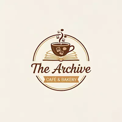 تصميم شعار جذاب ومبتكر لمقهى جديد يُدعي "The Archive"