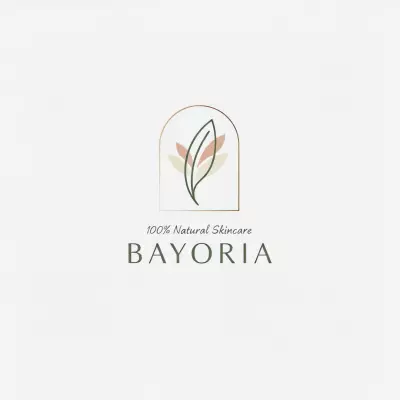 تصميم شعار فاخر وبسيط لعلامة تجارية تُدعى "Bayoria" متخصصة في صناعة مستحضرات العناية بالبشرة من مكونات طبيعية 100%.