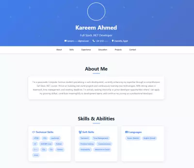 Portfolio for person