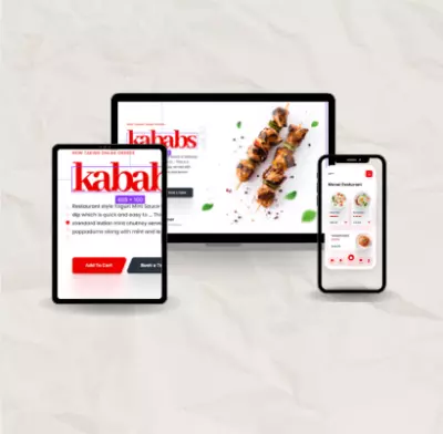 صفحة هبوط لموقع لاحدى المطاعم