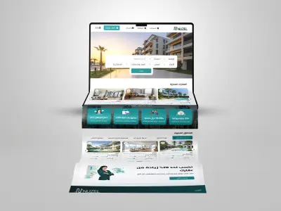 تصميم صفحة هبوط لتطبيق نُزِل لحجز الشقق