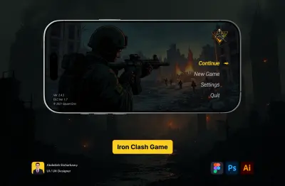 Iron Clash – مشروع تصميم لعبة موبايل ملحمية