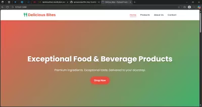 موقع تجاري متكامل لبيع المنتجات الغذائية - Delicious Bites
