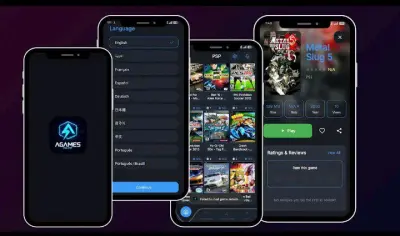 تصميم واجهات تطبيق ألعاب (Agames App UI Design)